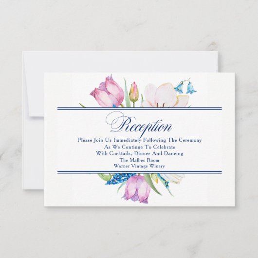 Garden Bouquet Empfang Einladung (Vorderseite)