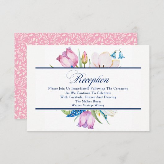 Garden Bouquet Empfang Einladung (Vorne/Hinten)