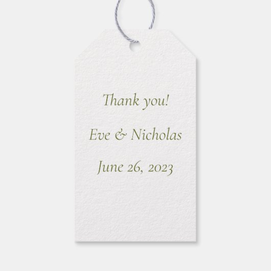 Garden Bouquet mit Foliage Geschenkanhänger (Rückseite)