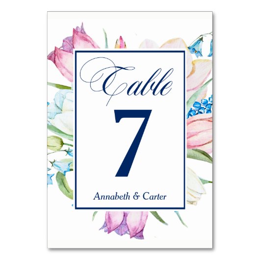 Garden Bouquet Tischnummer (Rückseite)