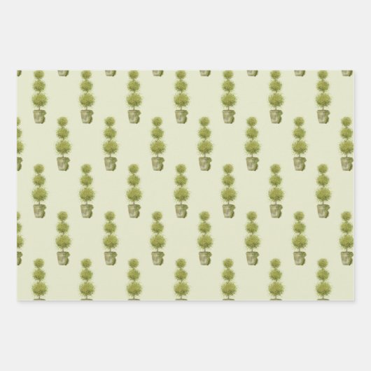 Garden Bouquets und Topiary Geschenkpapier Set (Vorderseite)