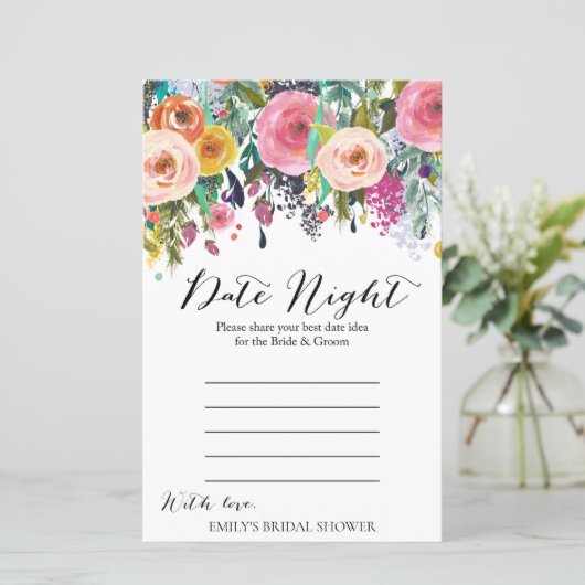 Garden Brautparty Game PRINED (Stehend Vorderseite)