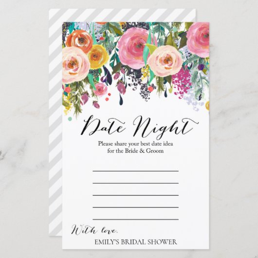 Garden Brautparty Game PRINED (Vorne/Hinten)