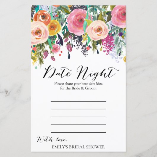 Garden Brautparty Game PRINED (Vorderseite)