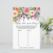 Garden Brautparty Game - Wie alt waren sie? (Stehend Vorderseite)