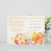Garden Breeze Floral Wedding Bi Fold Programm (Stehend Vorderseite)