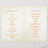 Garden Breeze Floral Wedding Bi Fold Programm (Rückseite)
