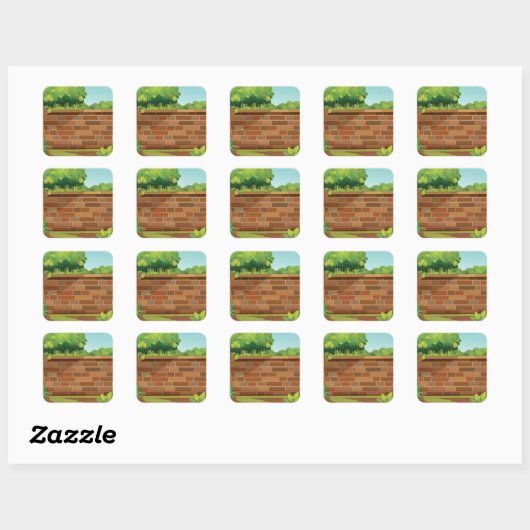 Garden Brick Wall Stickers (Blatt)