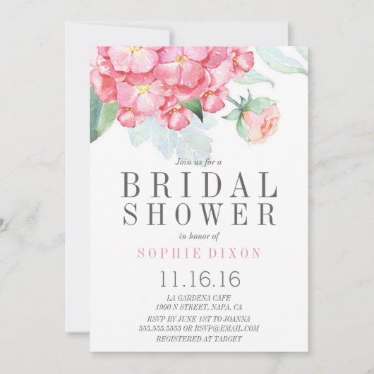 Garden Bridal Dusche Einladung (Vorderseite)