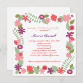 Garden Bridal Dusche Einladung (Vorne/Hinten)