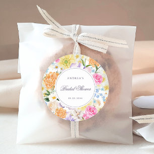 Garden Bright Bloral Spring Summer Brautparty Runder Aufkleber