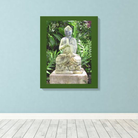Garden Buddha Leinwanddruck (Insitu (Holzboden))