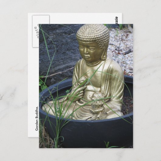 Garden Buddha Postkarte (Vorne/Hinten)