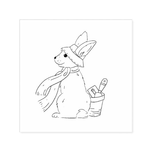 Garden Bunny Rubber Stamp Permastempel (Design)
