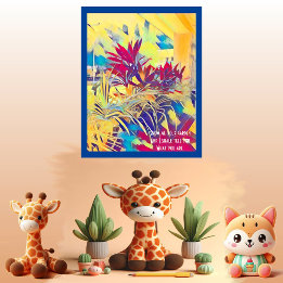 Garden Bush Inspirierend Zitat Wall Abstrakt Art D Poster