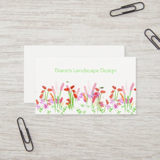 Garden Business Card Visitenkarte (Vorderseite/Rückseite Beispiel)