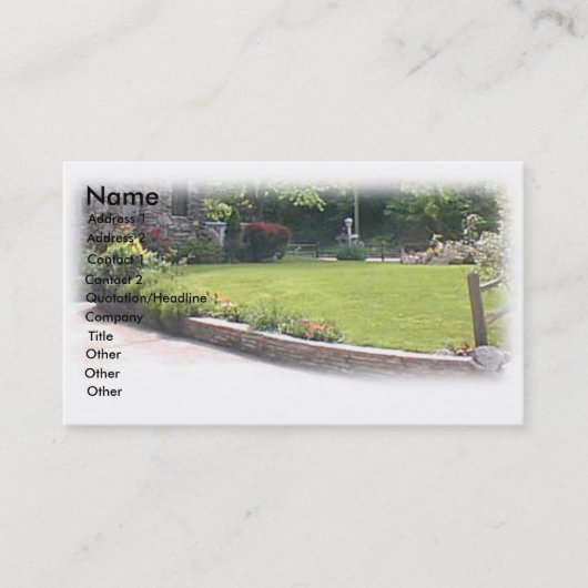 Garden Business Card Visitenkarte (Vorderseite)