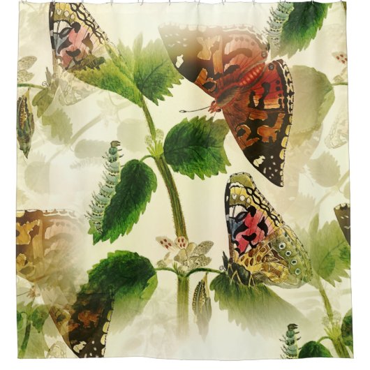 Garden Butterflies Duschvorhang (Vorderseite)