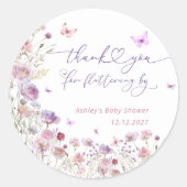 Garden Butterfly Vielen Dank für Ihr Mitgefühl dur Runder Aufkleber (Vorderseite)