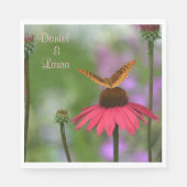 Garden Butterfly Wedding Serviette (Vorderseite)