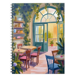 Garden Cafe | Botanical Watercolor Painting Notizblock