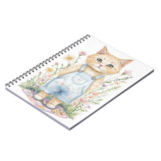 Garden Cat Notebook oder Journal Notizblock (Linke Seite)