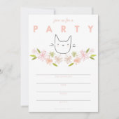 Garden Cat Party Einladung (Vorderseite)