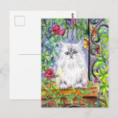 Garden Cat Postkarte (Vorne/Hinten)
