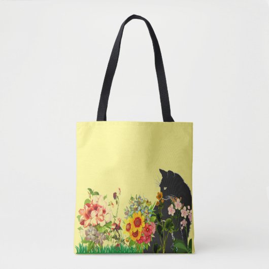Garden Cat Tote Bag Tasche (Vorderseite)