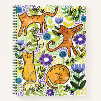 Garden Cats Sketchpad Notebook Notizblock