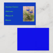 Garden Centre Business Card, Royal Blue with Bird Visitenkarte (Vorne/Hinten)