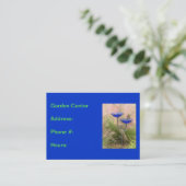 Garden Centre Business Card, Royal Blue with Bird Visitenkarte (Stehend Vorderseite)