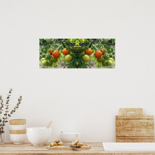 Garden Cherry Tomates Mirror Abstrakt Poster (Küche)