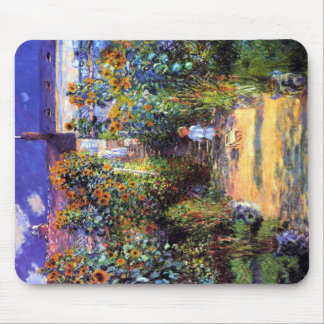 Garden Claude Monet Sommer Sonnenblumen Blume Mousepad