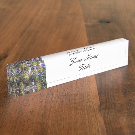 Garden Claude Monet Sommer Sonnenblumen Blume Namensplakette (Seite)