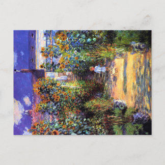 Garden Claude Monet Sommer Sonnenblumen Blume Postkarte