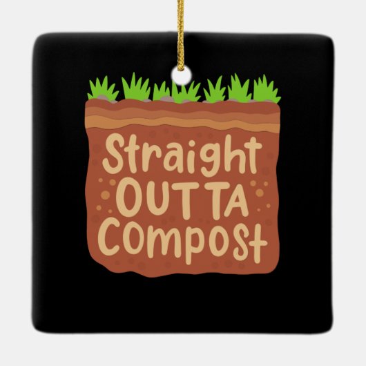 Garden Compost Geschenk Keramikornament (Rückseite)