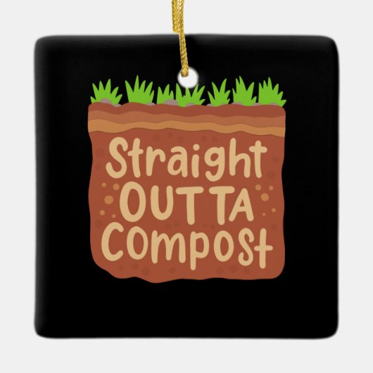 Garden Compost Geschenk Keramikornament (Vorderseite)