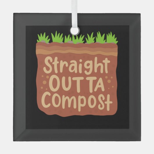 Garden Compost Geschenk Ornament Aus Glas (Vorderseite)