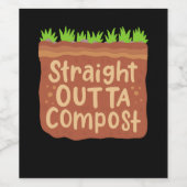 Garden Compost Geschenk Weinetikett (Einzelnes Label)