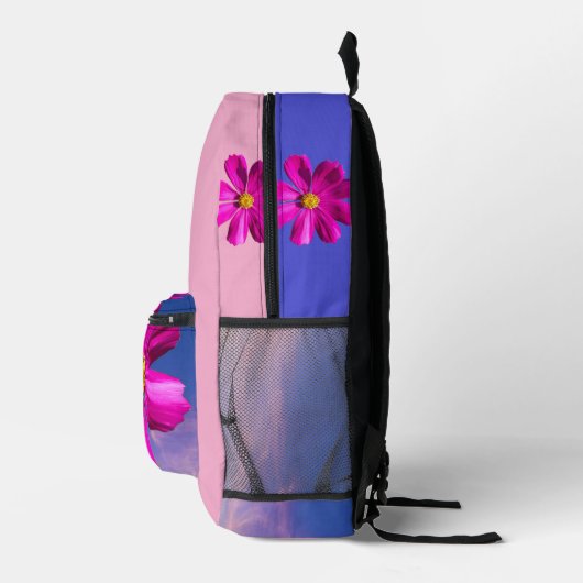 Garden Cosmos, the everyday or school backpack. Bedruckter Rucksack (Rechts)