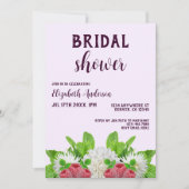 Garden Dahlia Brautparty Einladung (Vorderseite)