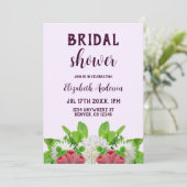 Garden Dahlia Brautparty Einladung (Stehend Vorderseite)