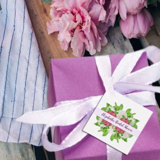 Garden Dahlia Brautparty Geschenkanhänger