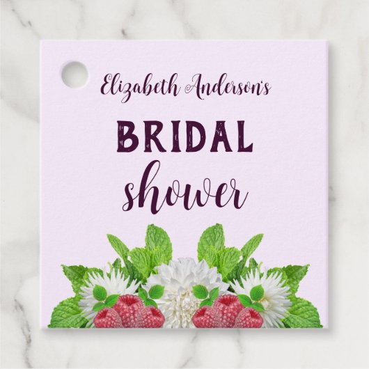 Garden Dahlia Brautparty Geschenkanhänger (Vorderseite)