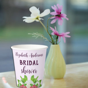 Garden Dahlia Brautparty Pappbecher