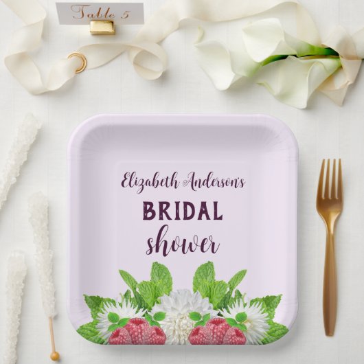 Garden Dahlia Brautparty Pappteller (Hochzeit)