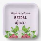 Garden Dahlia Brautparty Pappteller (Vorderseite)