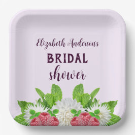 Garden Dahlia Brautparty Pappteller