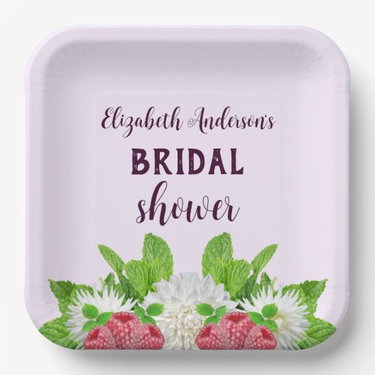 Garden Dahlia Brautparty Pappteller (Vorderseite)